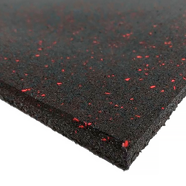Piso de goma moteado rojo 15mm 1x1 mts
